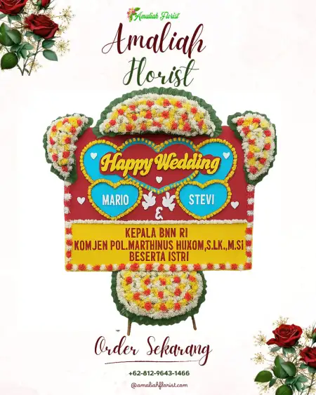 Papan Bunga Pernikahan Gilirejo Baru